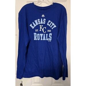 Kansas City Royals Long Sleeve Mens T-shirt Large NWT MLB Baseball Spellout 1969